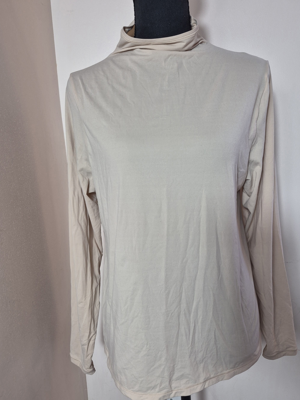 Skims fits everybody Mockneck beige 3x thin long sleeve top